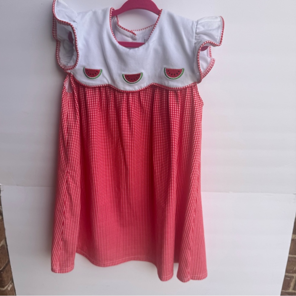 Charming Kids Dress with Watermelon Accents